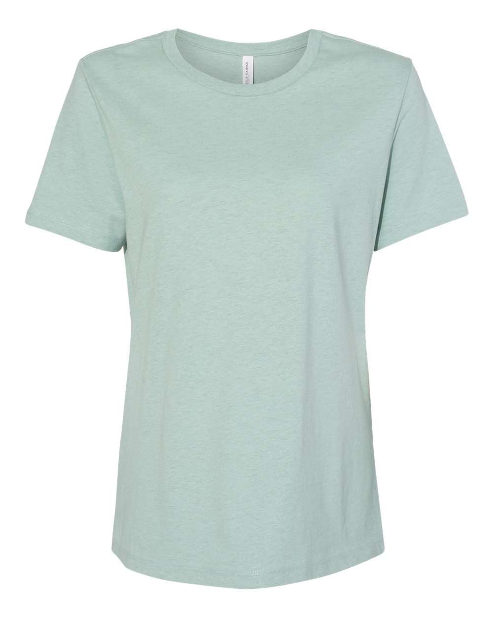 Bella + Canvas Women's Relaxed CVC Tee (6400cvc) in Heather Prism Dusty Blue