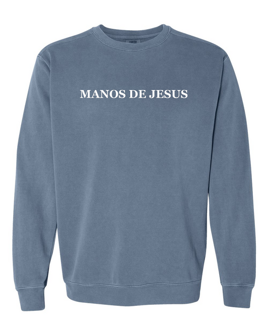 Manos de Jesús Adult Embroidered Crewneck Sweatshirt