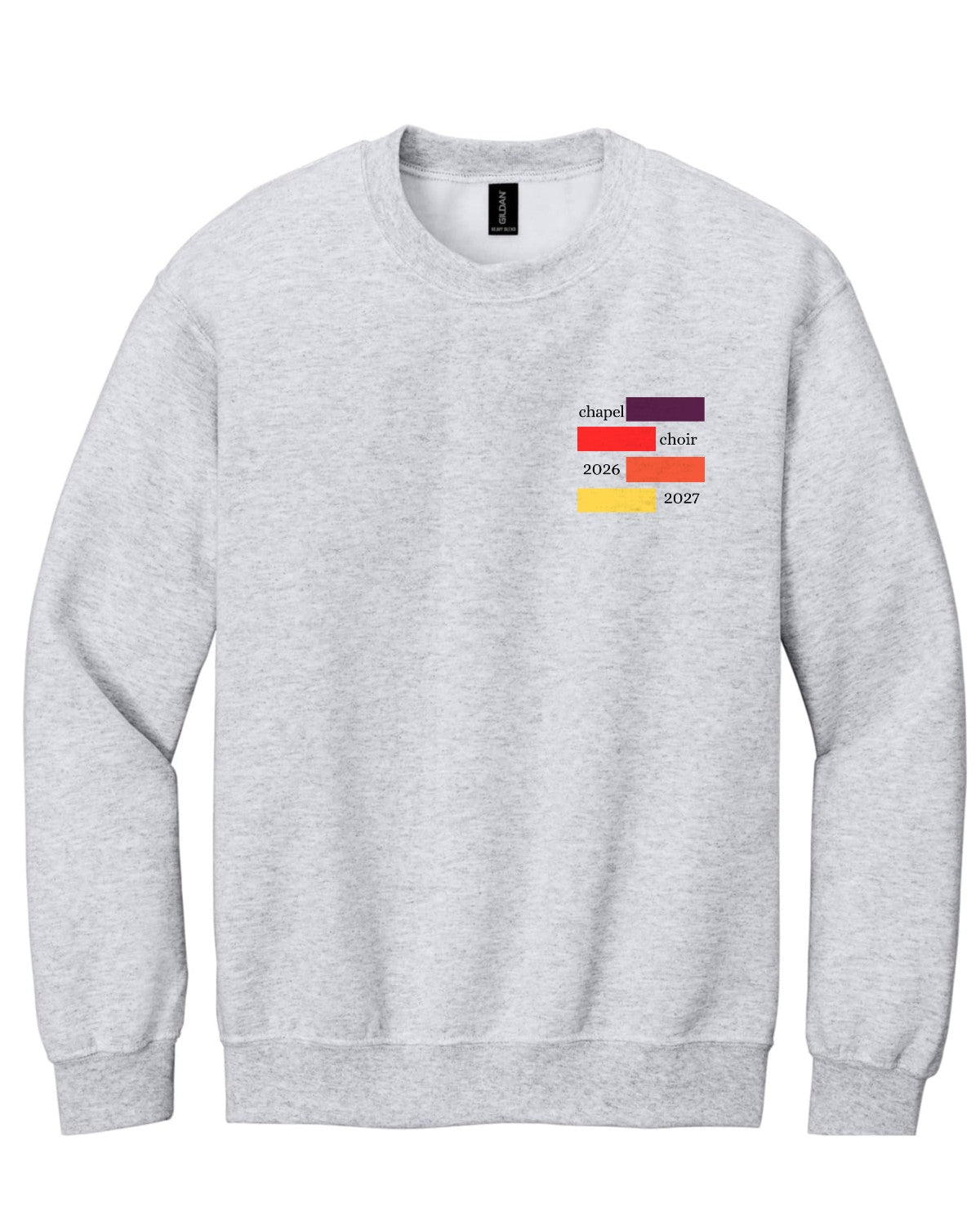Hope College Chapel Choir Heavy Blend Crewneck Sweatshirt — Ash, front