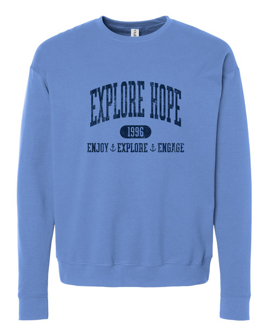 ExploreHope Vintage Print Crewneck