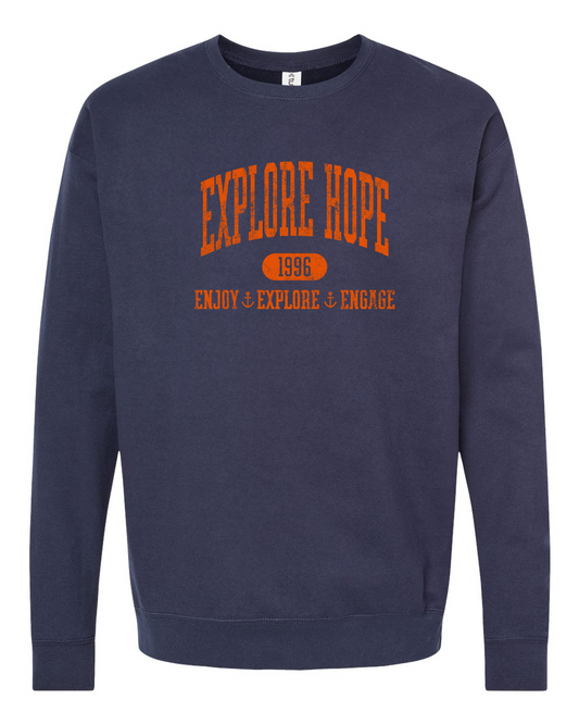 ExploreHope Vintage Print Crewneck