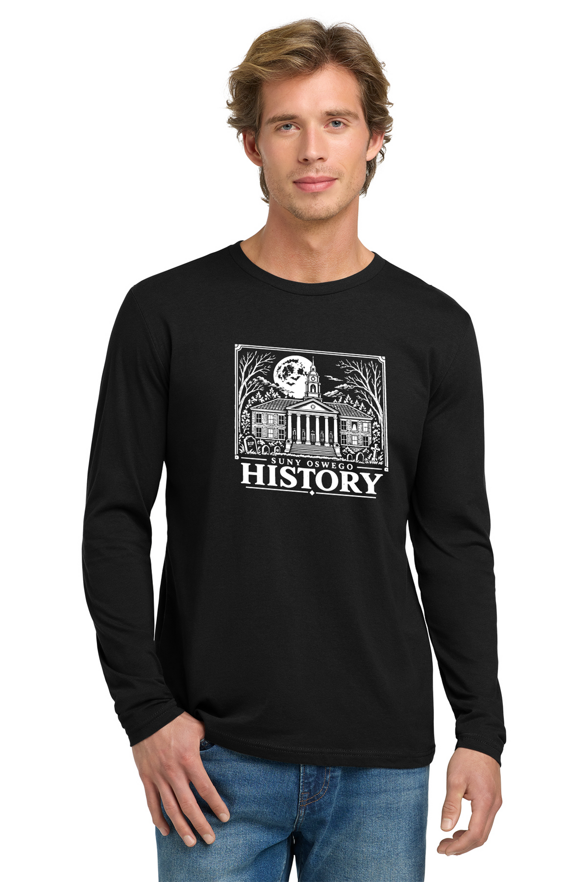 SUNY Oswego Department of History Long Sleeve Glow Tee