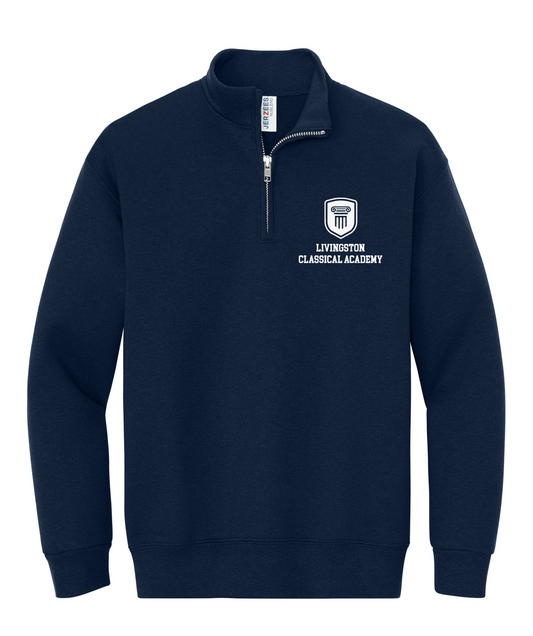 Livingston Classical Academy Left Chest Logo Youth 1/4-zip - Spirit Wear Only