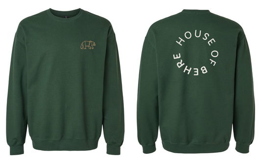 House of Behre Bear Print Crewneck Sweatshirt