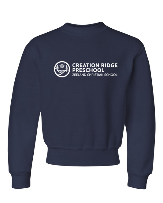 ZCS Creation Ridge Logo - Youth Crewneck Sweatshirt