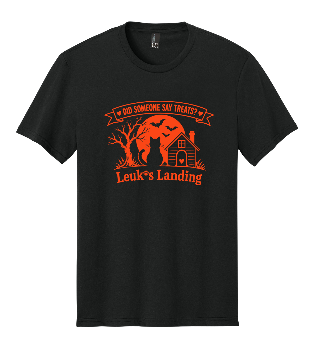 Leuk's Landing Halloween Unisex Tee (Orange Print)