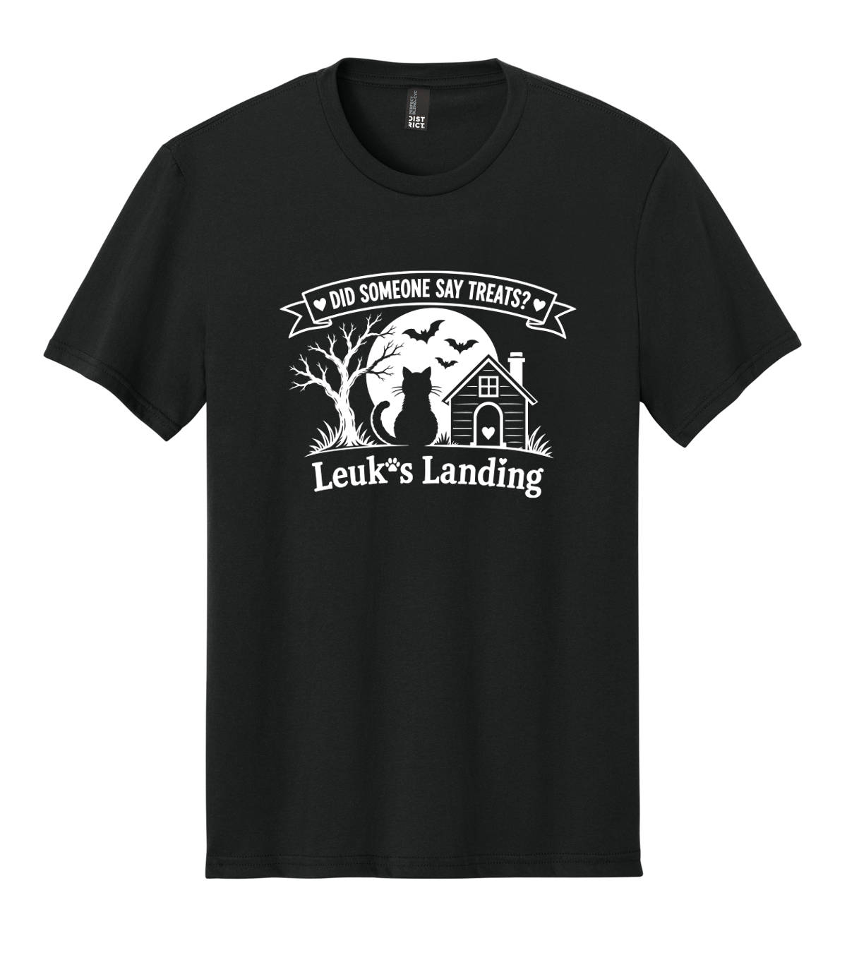 Leuk's Landing Halloween Unisex Tee (White Print)