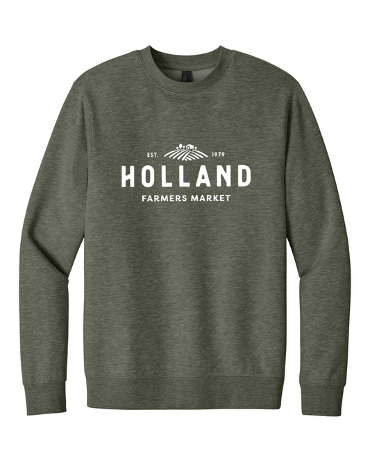 Holland Farmer's Market Unisex Crewneck Sweatshirt (White Print)