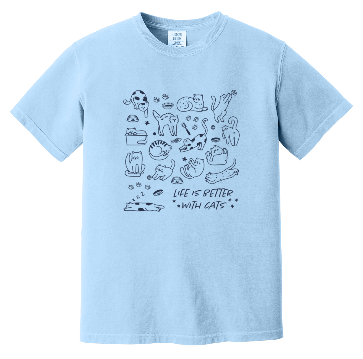 Pet Angel Adoption Life is Better with Cats Unisex Tee