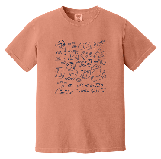 Pet Angel Adoption Life is Better with Cats Unisex Tee