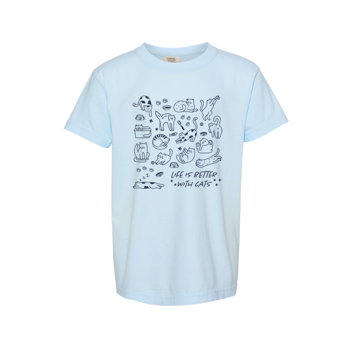 Pet Angel Adoption Life is Better with Cats Youth Tee
