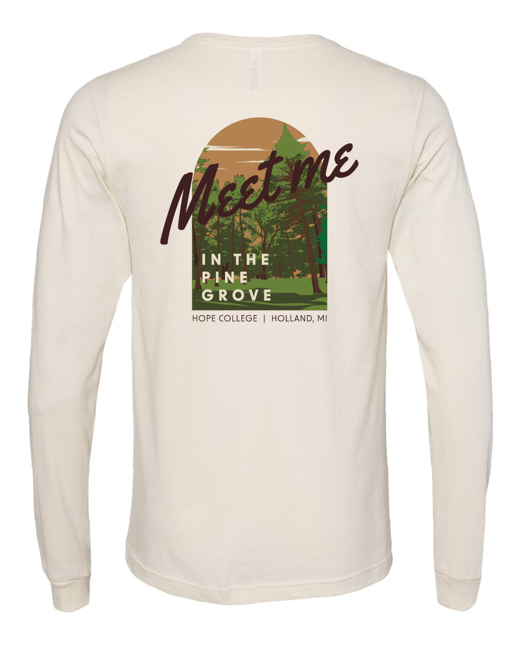 Hope College "Meet Me in the Pine Grove" Unisex Long Sleeve Tee