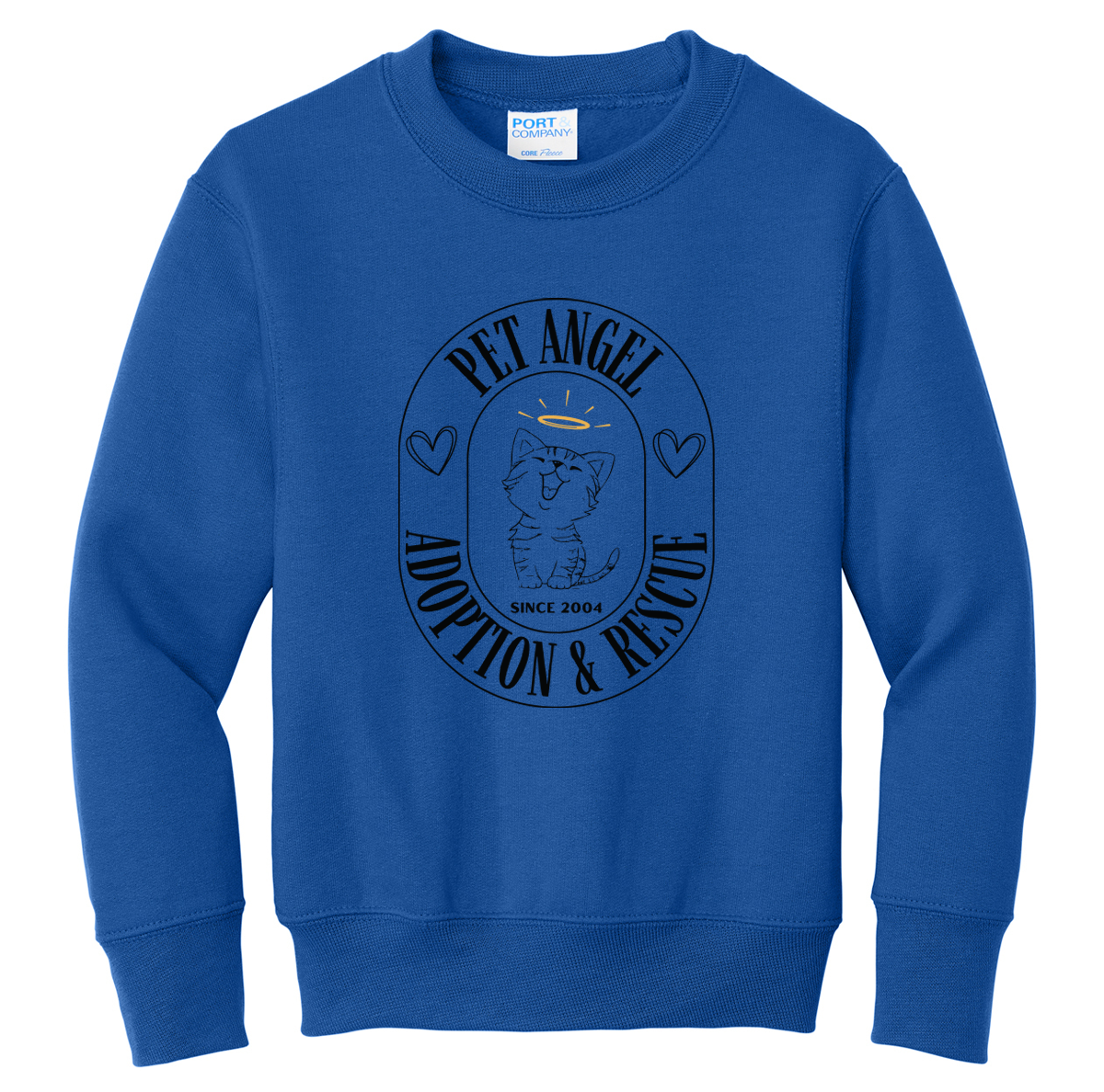 Pet Angel Primary Logo Youth Crewneck Sweatshirt