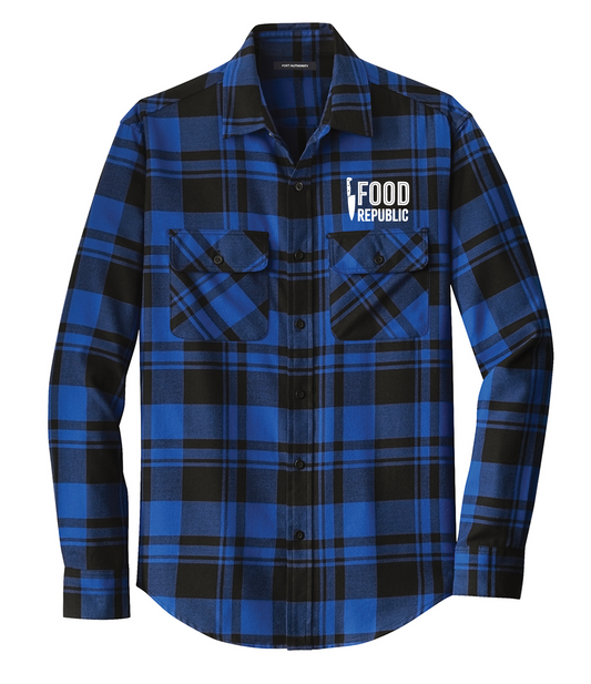 Food Republic Plaid Flannel Button Down