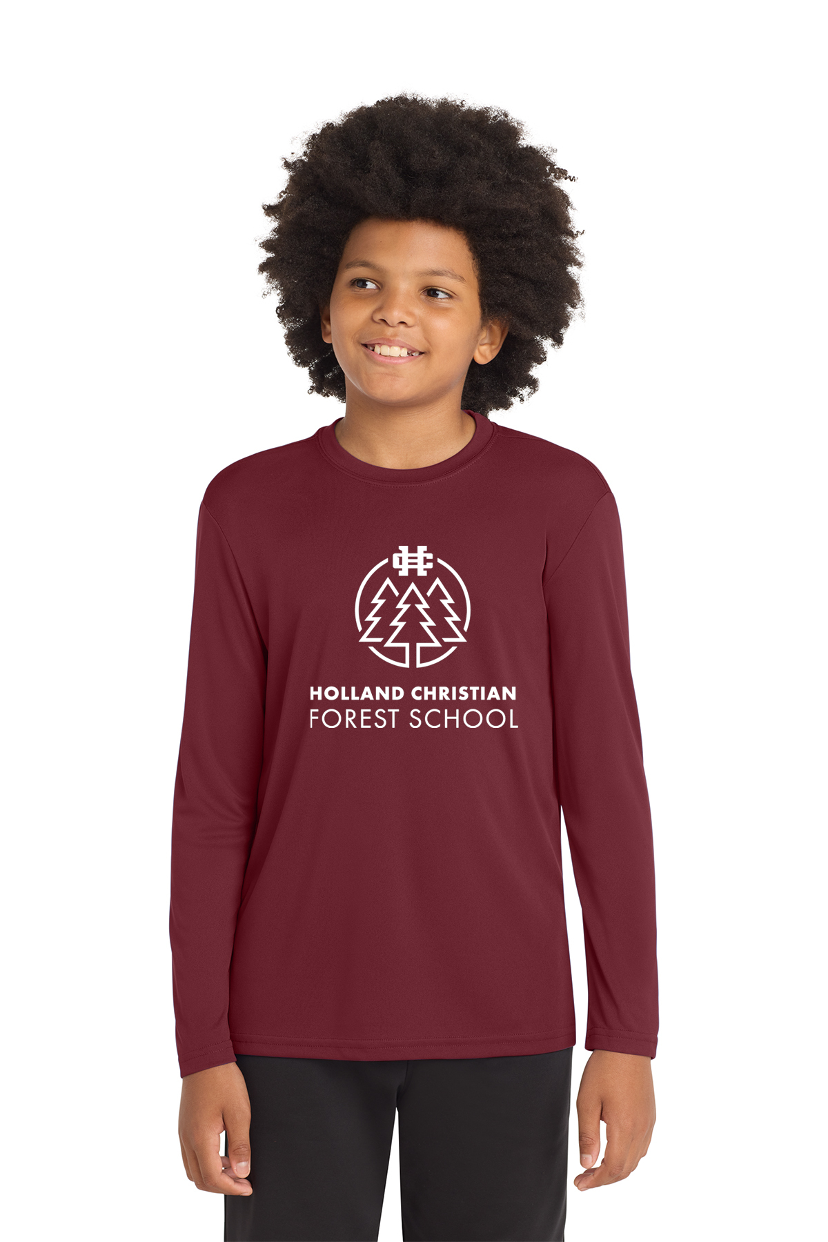 Holland Christian Forest School Youth Performance Long Sleeve Tee