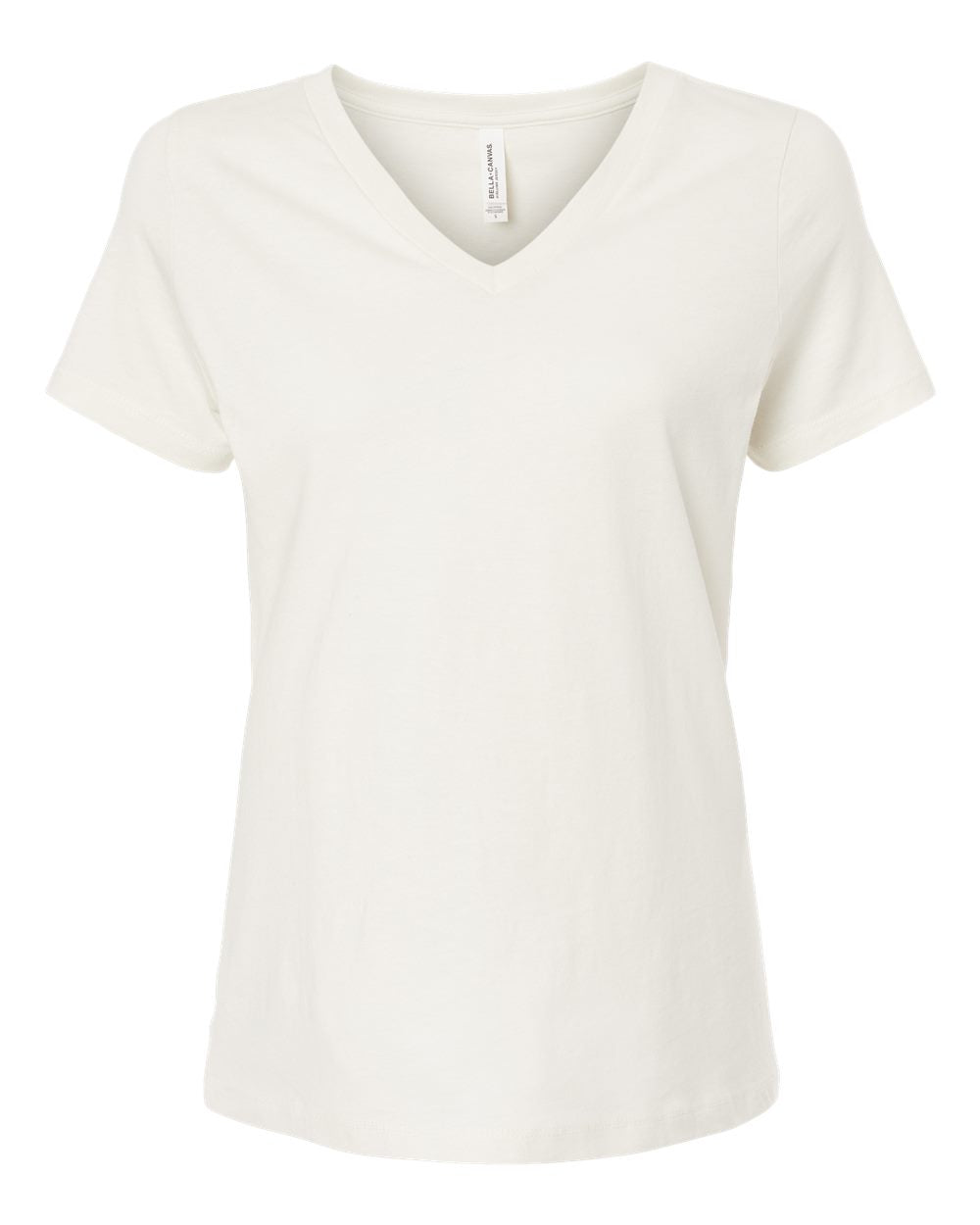 Bella + Canvas Women's Relaxed V-Neck Tee (6405) in Vintage White