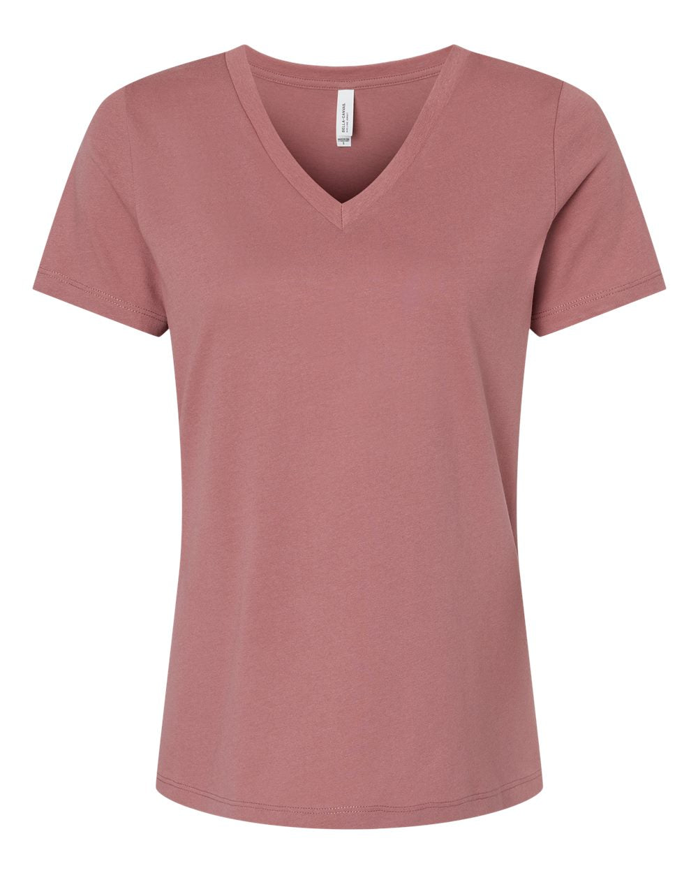 Bella + Canvas Women's Relaxed V-Neck Tee (6405) in Mauve