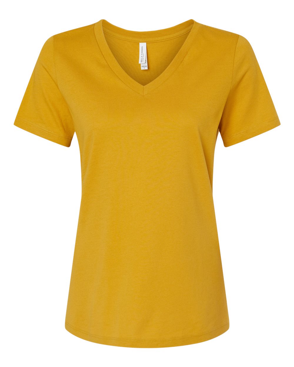 Bella + Canvas Women's Relaxed V-Neck Tee (6405) in Mustard