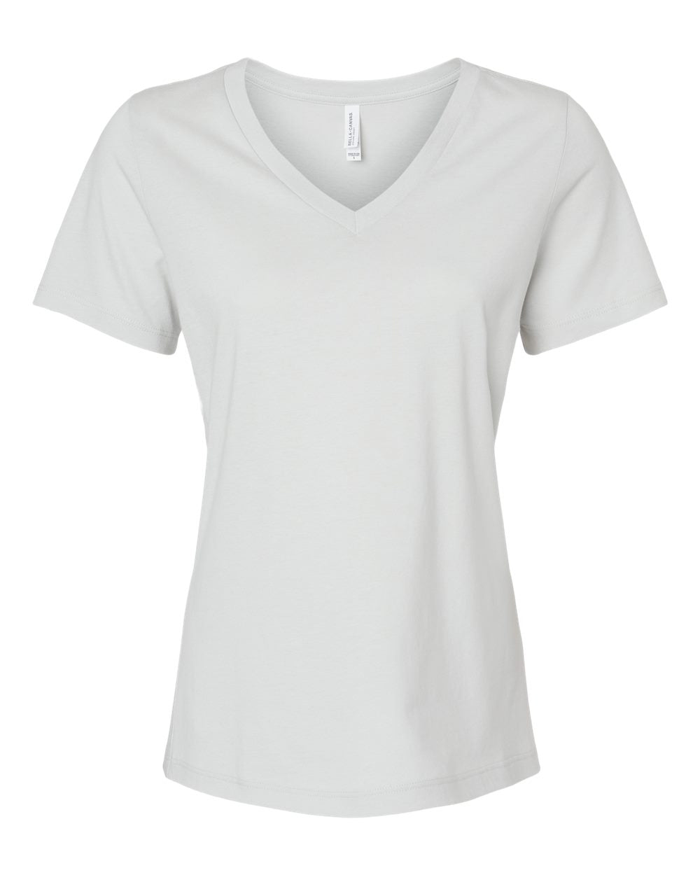 Bella + Canvas Women's Relaxed V-Neck Tee (6405) in Silver