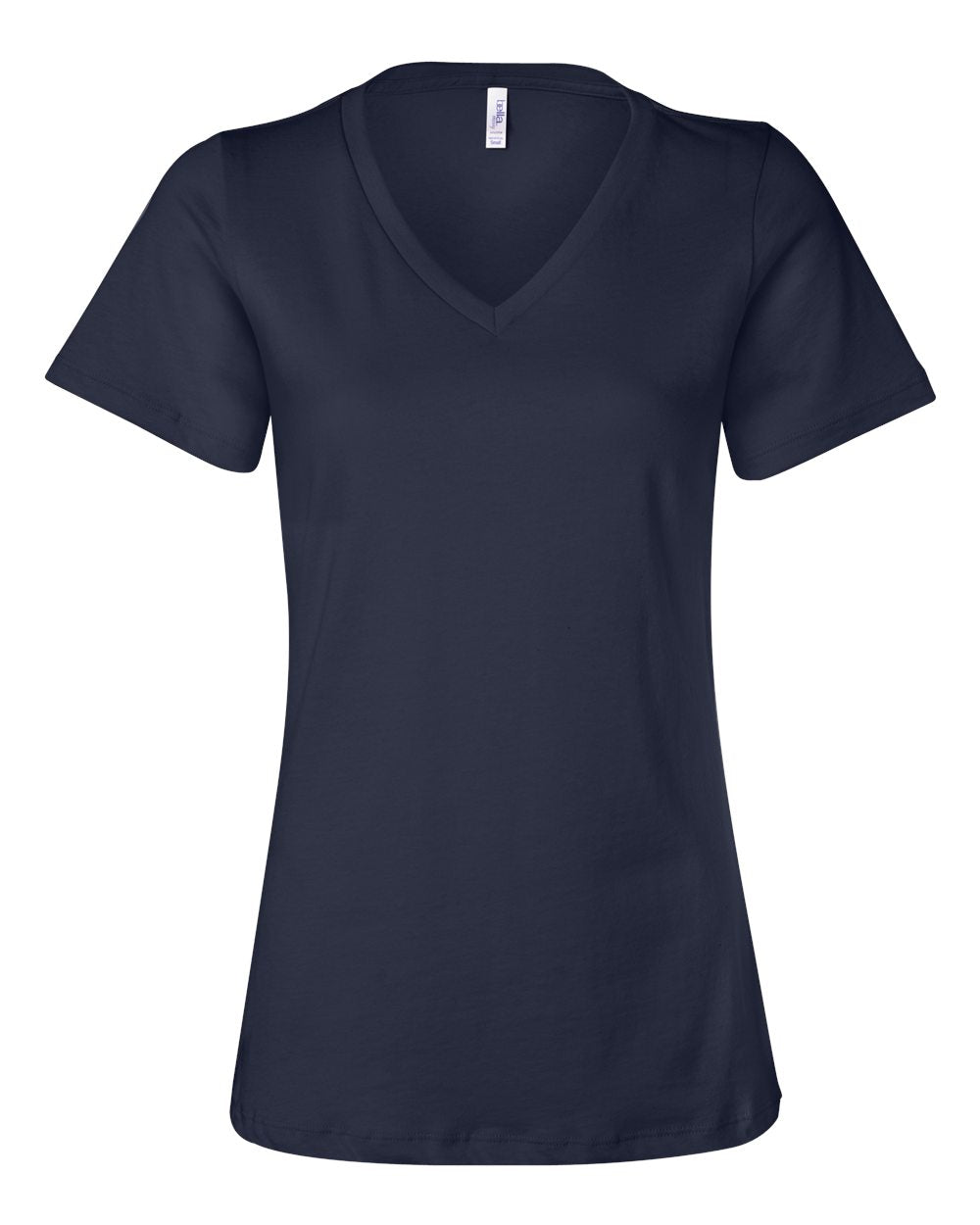 Bella + Canvas Women's Relaxed V-Neck Tee (6405) in Navy