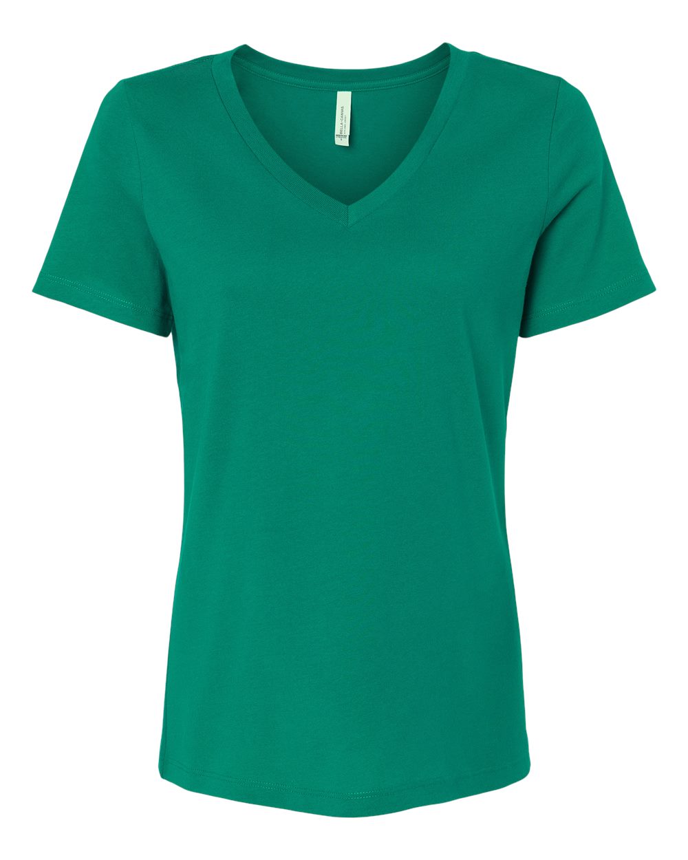 Bella + Canvas Women's Relaxed V-Neck Tee (6405) in Kelly