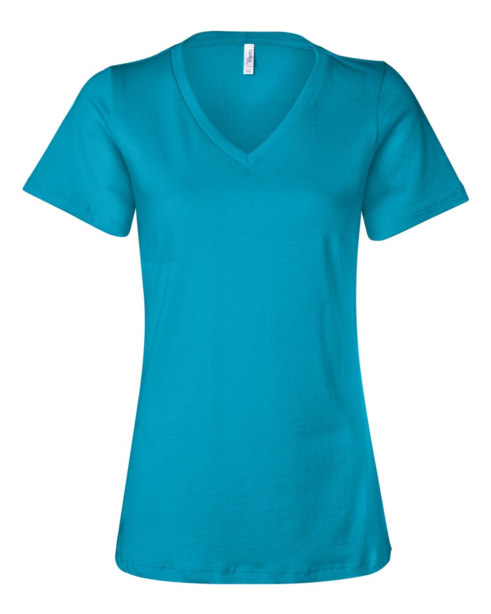 Bella + Canvas Women's Relaxed V-Neck Tee (6405) in Turquoise