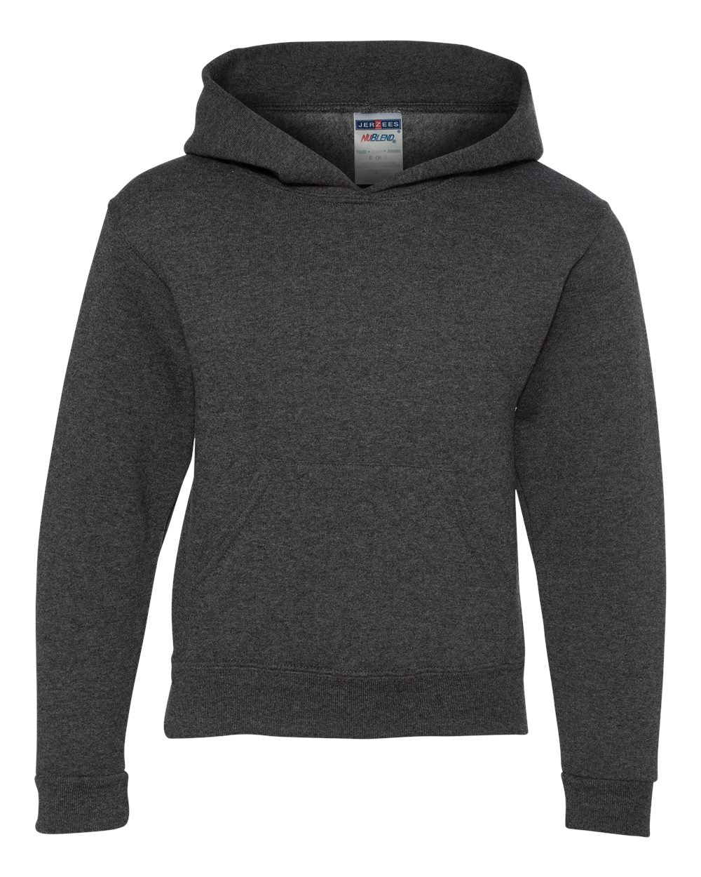 Jerzees Youth Hoodie (996YR) in Black Heather