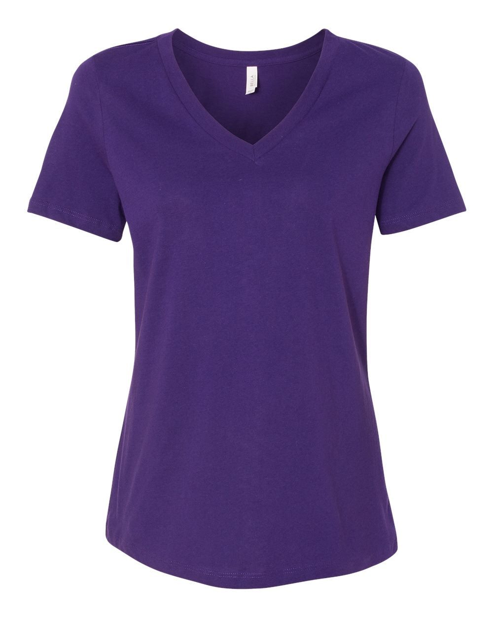 Bella + Canvas Women's Relaxed V-Neck Tee (6405) in Team Purple