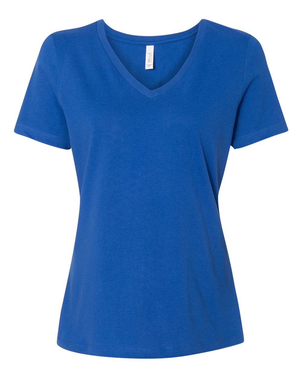 Bella + Canvas Women's Relaxed V-Neck Tee (6405) in True Royal