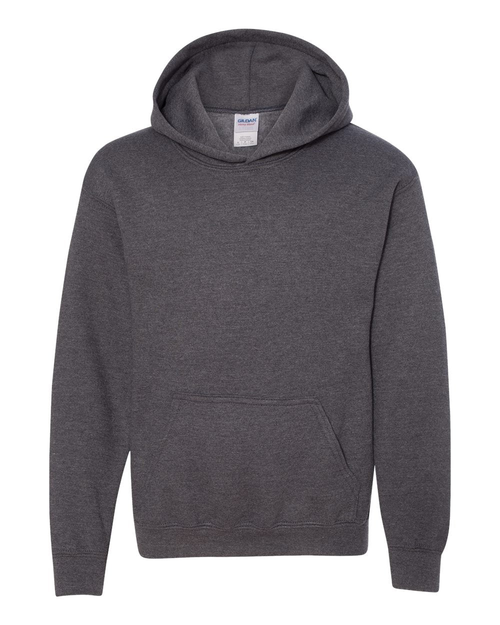 Gildan Youth Hoodie (18500b) in Dark Heather